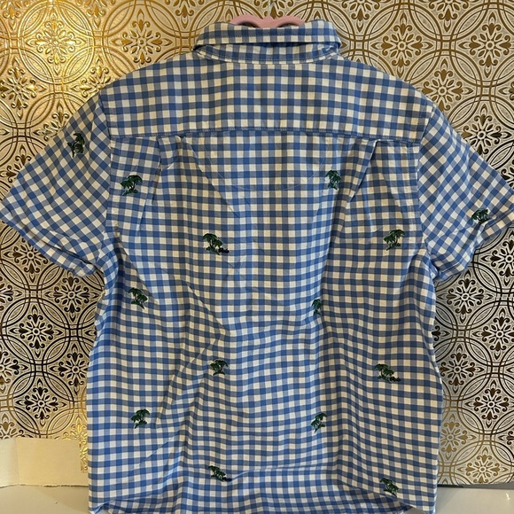 Polo by Ralph Lauren Blue and Green Casual Button Down Shirt Size 14-16 - Picture 3 of 13